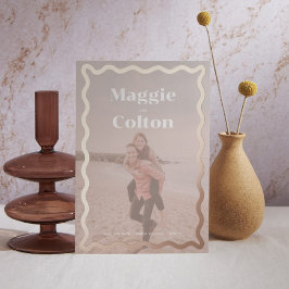 Invitación Con Relieve Metalizado Daisy Wedding Guardar la fecha