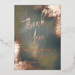 Invitación Con Relieve Metalizado Dark Moody Sparkle Photo Overlay Boda Gracias