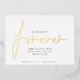 Invitación Con Relieve Metalizado Decidimos guardar para siempre la fecha real