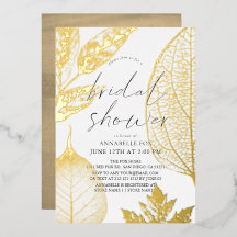 Delicado oro deja ducha de novia