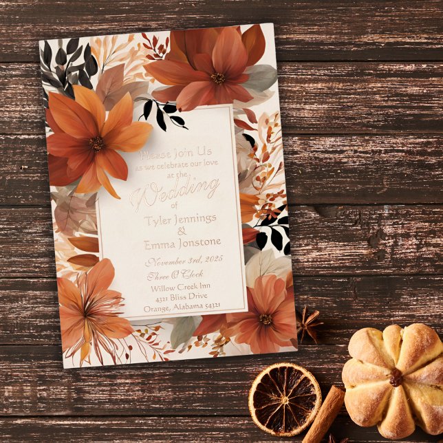 Invitación Con Relieve Metalizado Dicha de Otoño (Subido por el creador)