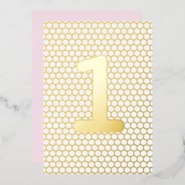 Invitación Con Relieve Metalizado Diversión Cumpleaños Moderno Personalizado con Est