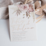 Invitación Con Relieve Metalizado Divino Relieve metalizado dorado Rosa de Rubor 50<br><div class="desc">Maravilloso Rubor Fifty & Fabulous 50th Birthday Party Rosa Invitación al Relieve metalizado dorado - Fifty & Fabulous Ver otras invitaciones en nuestra Nest Store y Nest</div>
