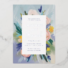 Invitación Con Relieve Metalizado Donde el amor crece el brunch del día de la madre