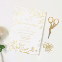 Dorado elegante blanco moderno Quinceanera Real Go