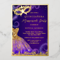 Dorado Purple Masquerade Fiesta Vestido Quinceaner