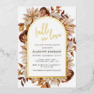 Invitación Con Relieve Metalizado Ducha Bridal Elegante