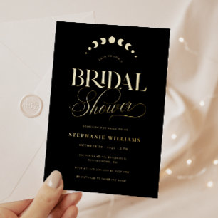 Invitación Con Relieve Metalizado Ducha Celestial de Novia