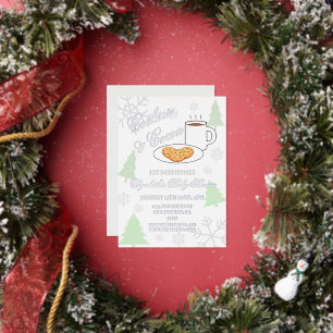 Invitación Con Relieve Metalizado Ducha de bebé Cookies & Cocoa
