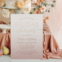 Ducha de Novia con Caligrafía en Hojalata de Oro R