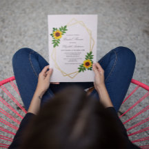 Ducha de novia geométrica de girasol