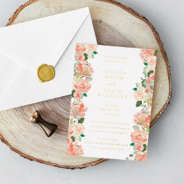 Invitación Con Relieve Metalizado Ducha de pareja de lesbianas con flores rosadas pa