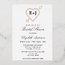 Ducha Monograma Corazón Y Flecha Bridal