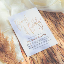 Ducha Nupcial Real de Brunch y Burbujas con Hojas