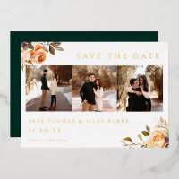 Earthy Autumn Floral Photo Save The Date