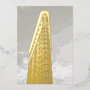 Invitación Con Relieve Metalizado Edificio Flatiron