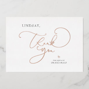Invitación Con Relieve Metalizado Editable Color Cute Script Bridesmaid Gracias