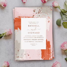 Invitación Con Relieve Metalizado El Boda del Arist es moderno y moderno