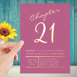 Invitación Con Relieve Metalizado El oro rosado 21 de cumpleaños Fiesta Gold<br><div class="desc">Celebra tu cumpleaños 21 con estilo con estas invitaciones de Relieve metalizado rosa y dorado de diseño único. Perfecto para invitar a su familia y amigos a su día especial, estas invitaciones de personalizado harán de su cumpleaños una experiencia memorable. Infórmeles de los detalles de su día especial de la...</div>