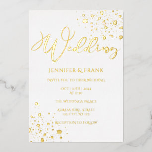 Invitación Con Relieve Metalizado El Relieve metalizado dorado real se centra en el 