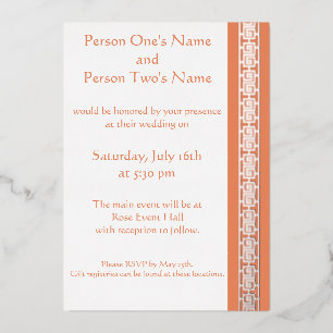 Invitación Con Relieve Metalizado Elegancia china en invitación al Relieve metalizad