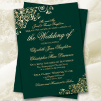 Elegancia clásica oro verde esmeralda Boda formal