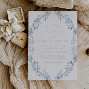 Invitación Con Relieve Metalizado Elegancia Floral Moderna Vintage Boda Plata