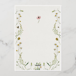 Invitación Con Relieve Metalizado Elegant Floral Wedding Invitation Template