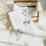 Invitación Con Relieve Metalizado Elegant Purple Watercolor Flowers Greenery Wedding<br><div class="desc">This elegant collection features delicate purple orchids and watercolor greenery leaves paired and a classy calligraphy font. 
To change details,  click «Details». All elements adjustable. View the collection link on this page to see all of the matching items in this beautiful design.</div>