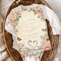 Elegante Baby Shower Floral de lago Swan