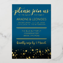 Elegante Boda azul oceánico Peach Un Capítulo Nuev