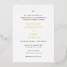 Elegante Boda Clásico Negro y Blanco