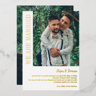 Invitación Con Relieve Metalizado Elegante Boda de ceremonias privadas fotográficas