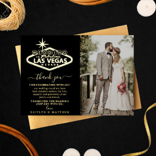 Invitación Con Relieve Metalizado Elegante Boda de Destino en Las Vegas Agradecimien