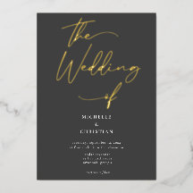 Elegante Boda de Escritura Caligráfica en Gris Neg