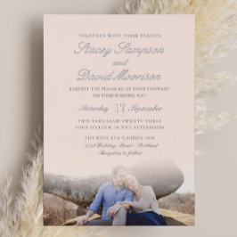 Invitación Con Relieve Metalizado Elegante Boda De Fotografías Con Plata Real