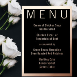 Invitación Con Relieve Metalizado Elegante Boda de oro Minimalista simple y moderno