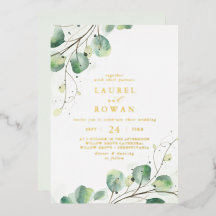 Elegante Boda de Relieve metalizado dorado Casual 