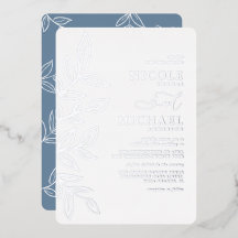 Elegante Boda Minimalista de Azul Polvoriento con