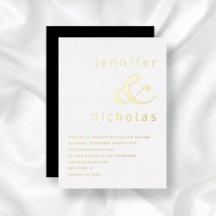 Elegante Boda Negra con Ampersand de Oro
