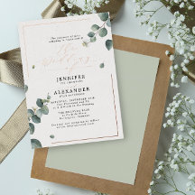 Elegante Boda Rústica con Escritura de Eucalipto R