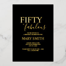 Elegante cincuenta y fabuloso cumpleaños 50