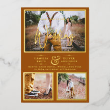 Elegante Colage de Fotos con HOJA DE ORO Terracota