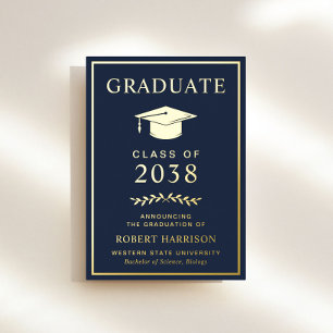 Invitación Con Relieve Metalizado Elegante Colegio Relieve metalizado Azul Invitació