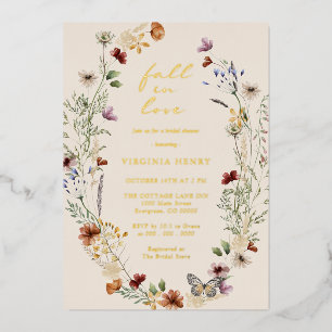 Invitación Con Relieve Metalizado Elegante Despedida de Soltera Dorado