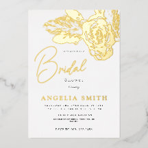 Elegante Dorado Floral Bridal Shower Real