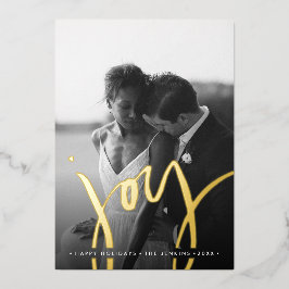 Invitación Con Relieve Metalizado Elegante, eterno, simple JOY ORO FESTIVAL FOTO