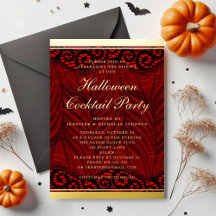 Elegante fiesta de cóctel de Halloween con encaje