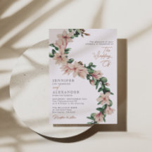 Elegante Floral de Eucalipto Rosa Dorado para Boda