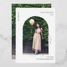 Elegante Graduación de Foto Plata